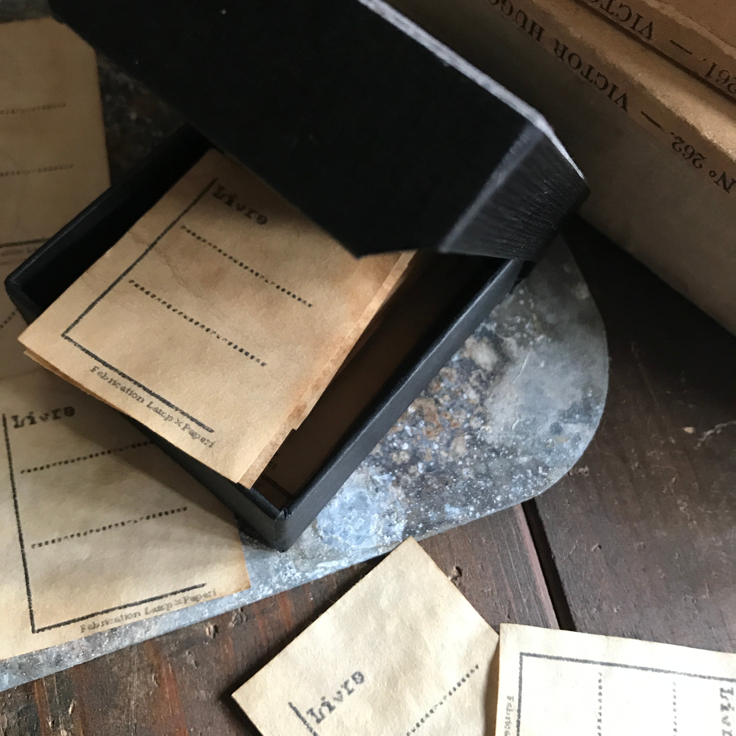 受注製作】コーヒー染め 図書ラベル | Lamp×Paperi Brocante