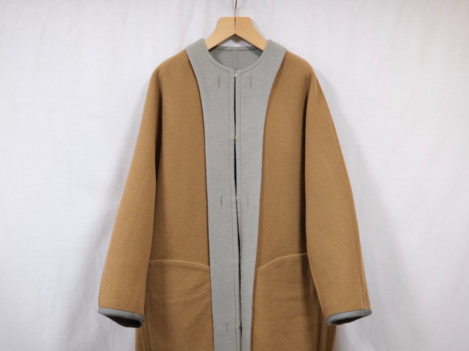 JUN MIKAMI “ reversible coat “ sage | Lapel online store