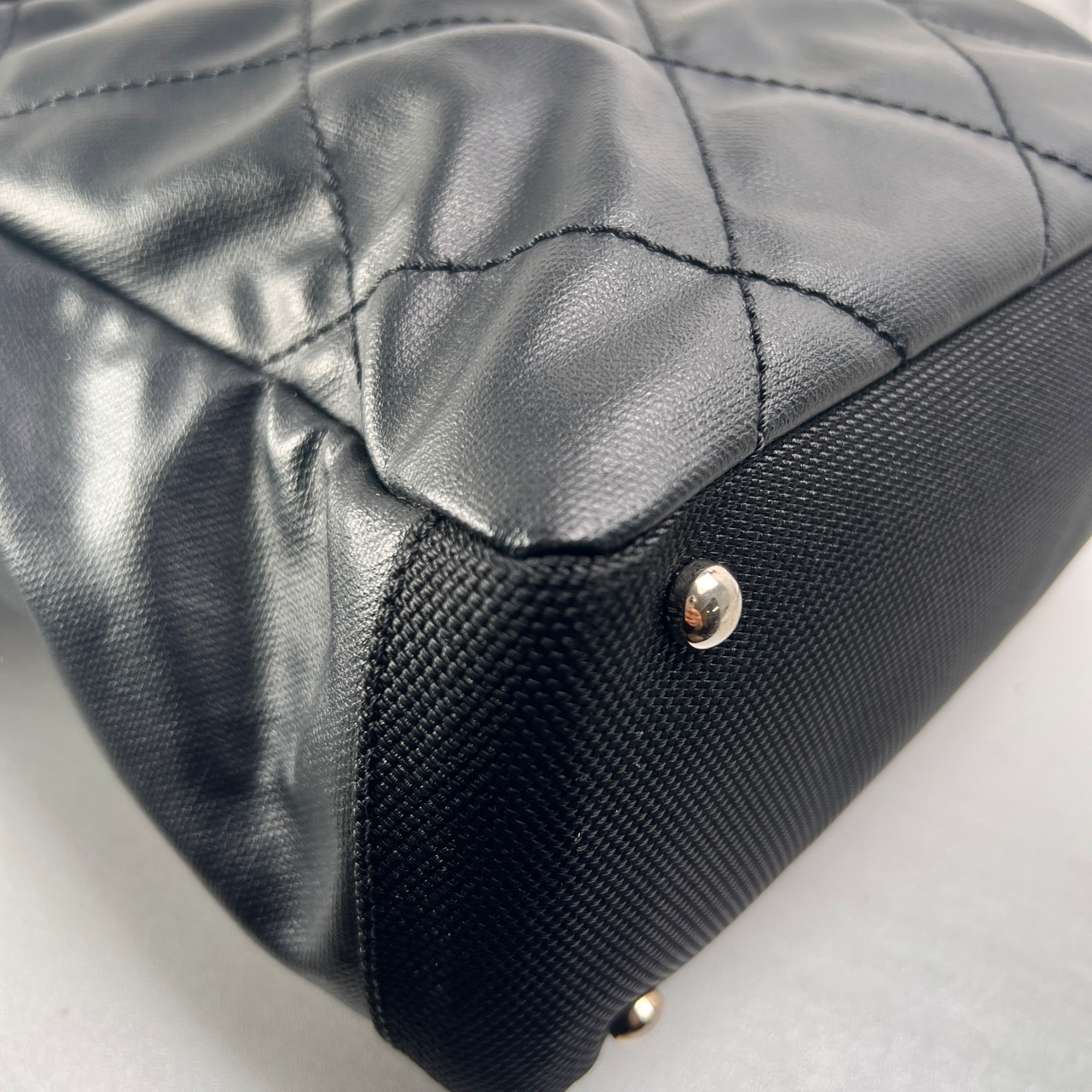 【最終処分SALE】CHANEL シャネル パリビアリッツ ココマーク コーティングキャンバス トートバッグ 黒 A-11925