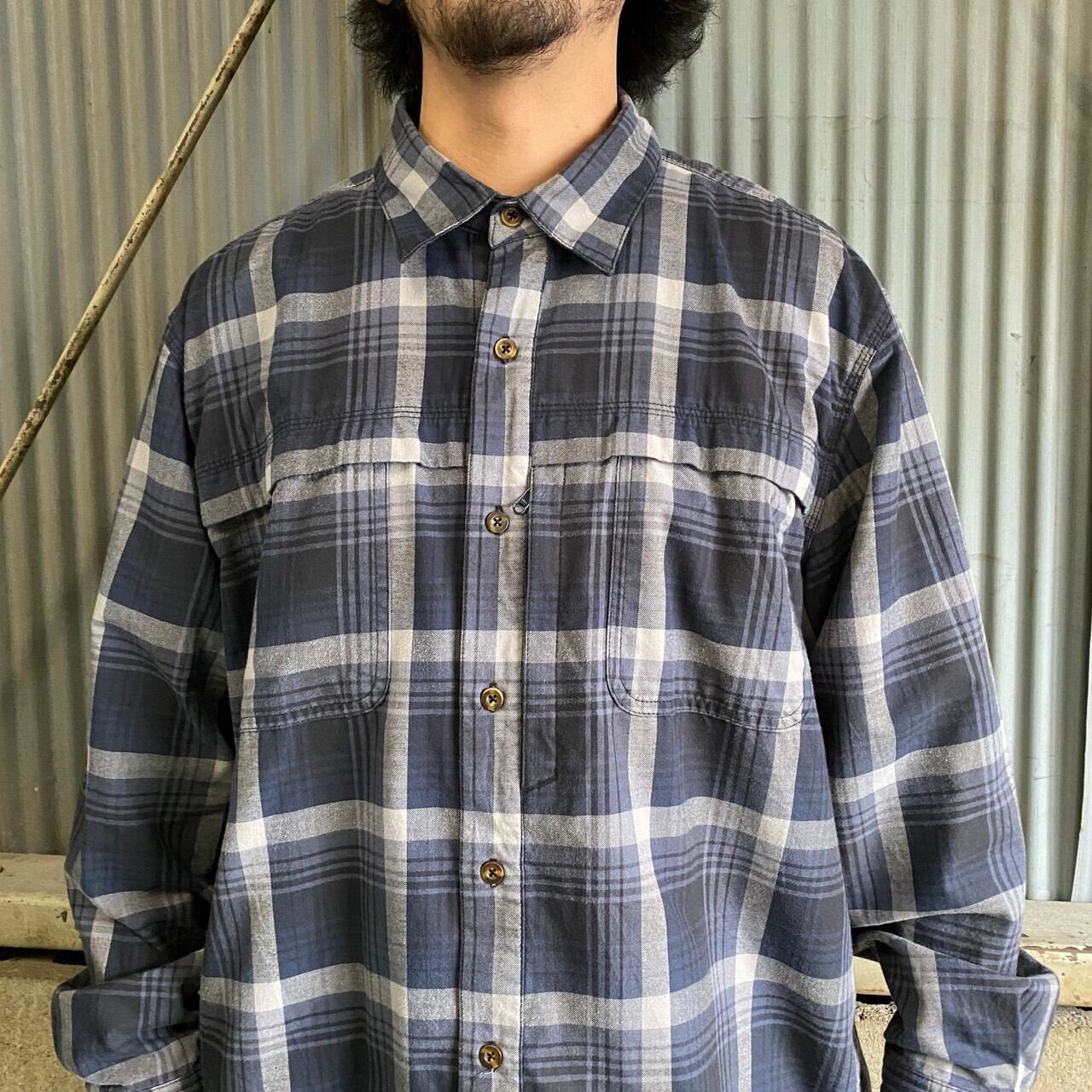 Carhartt　カーハート　チェック　BDシャツ　　ライトグレー　2XL