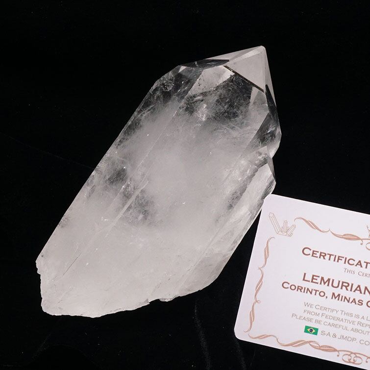 レムリアンシード 水晶 原石 ブラジル ミナスジェライス州 コリント産 証明書付属 カテドラルライブラリー 一点物 281-222