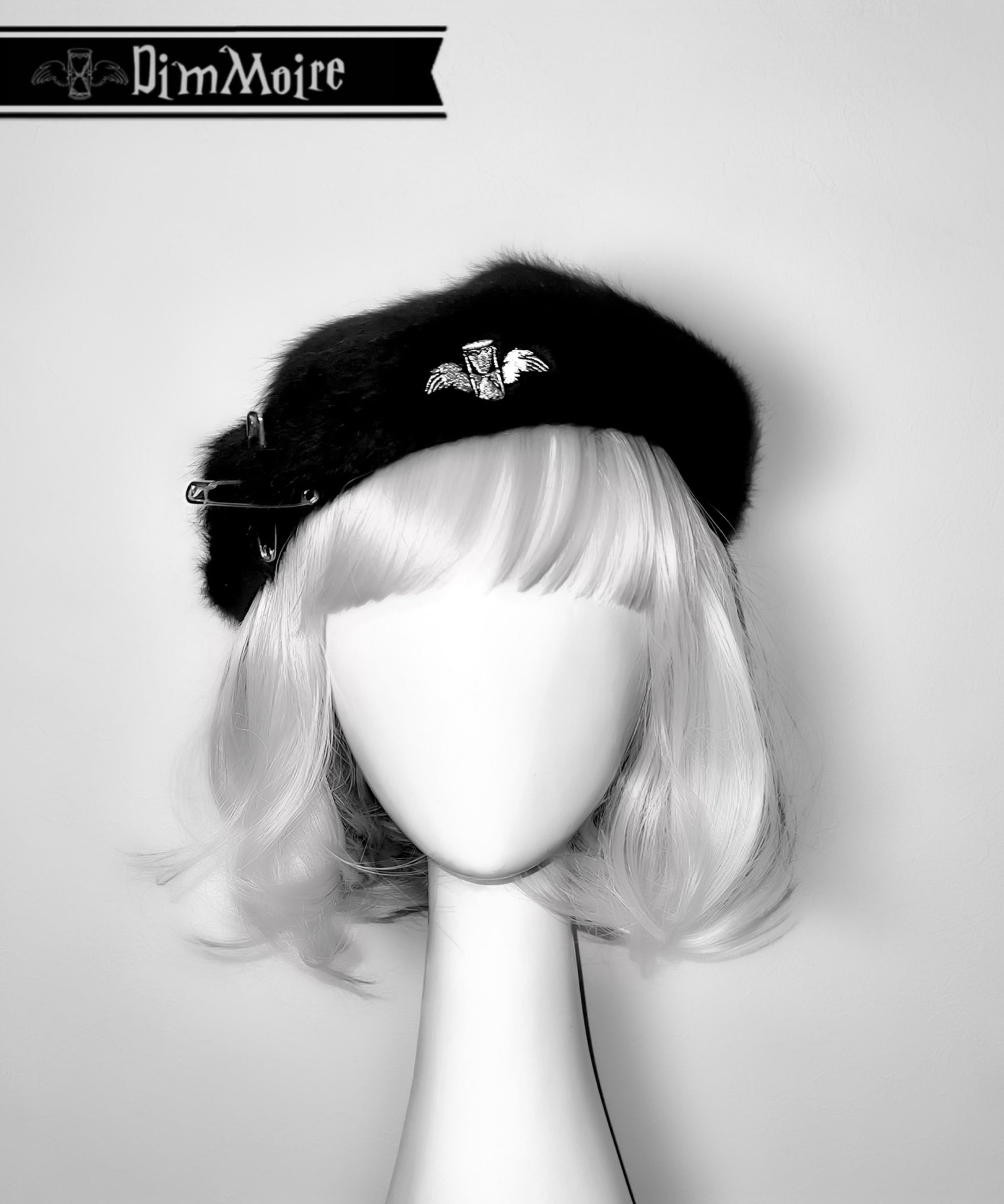 DimMoire ディムモアール ロゴ刺繍ベレー帽-