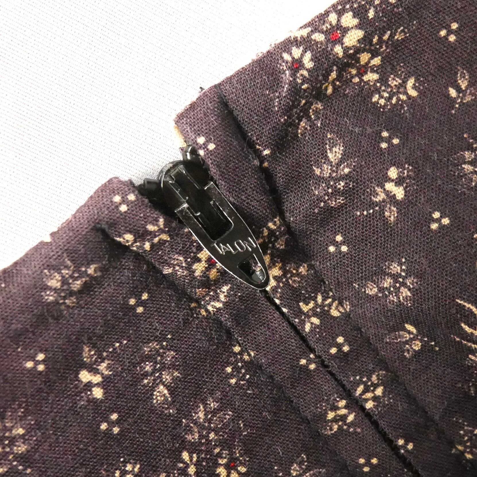70s vintage carol george floral cotton onepiece 70年代
