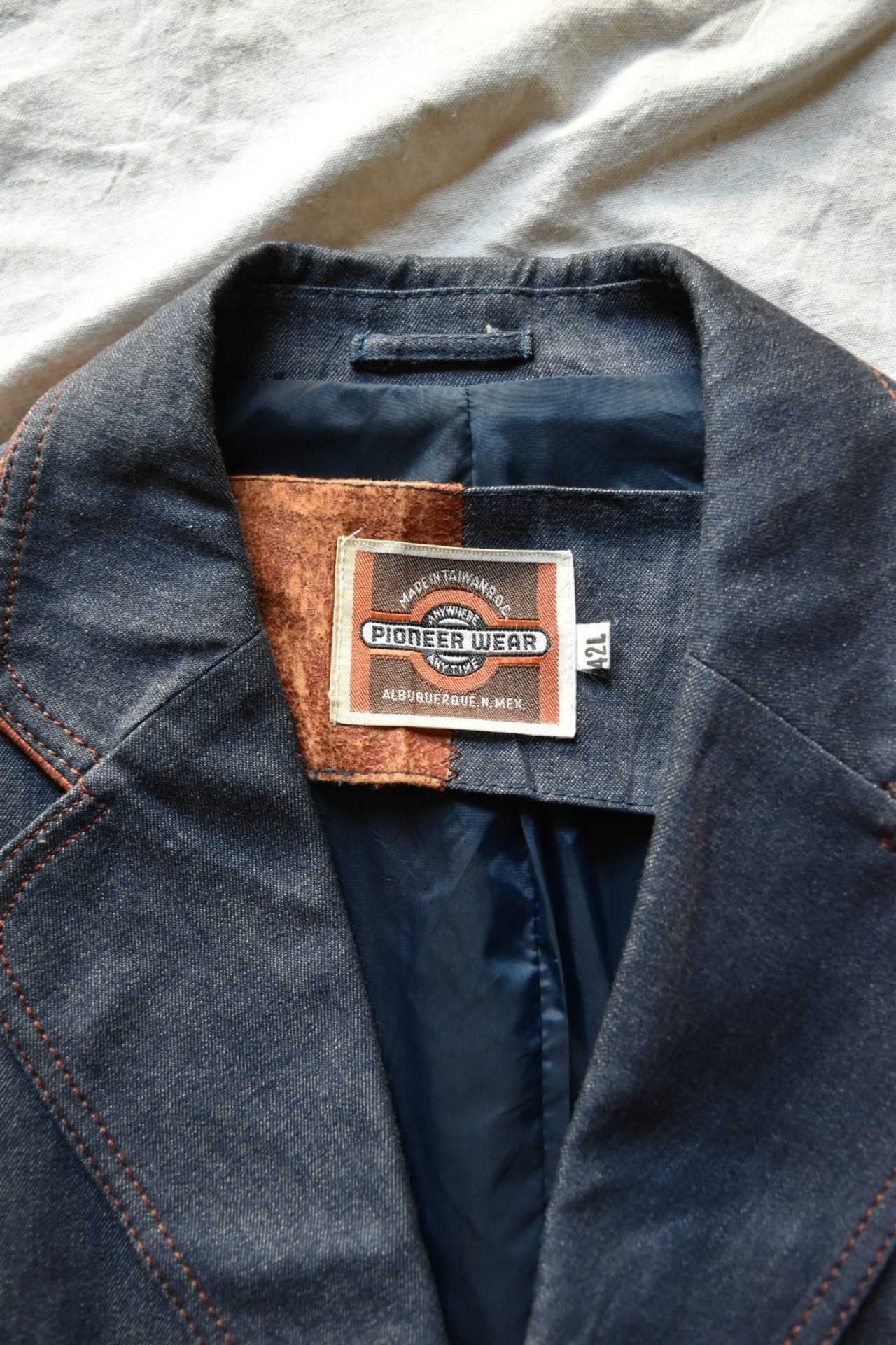 Orange Stitch Denim Jacket