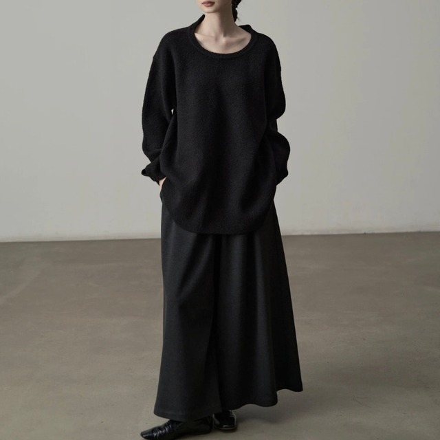 Soft wide flow pants【2color】 C1451