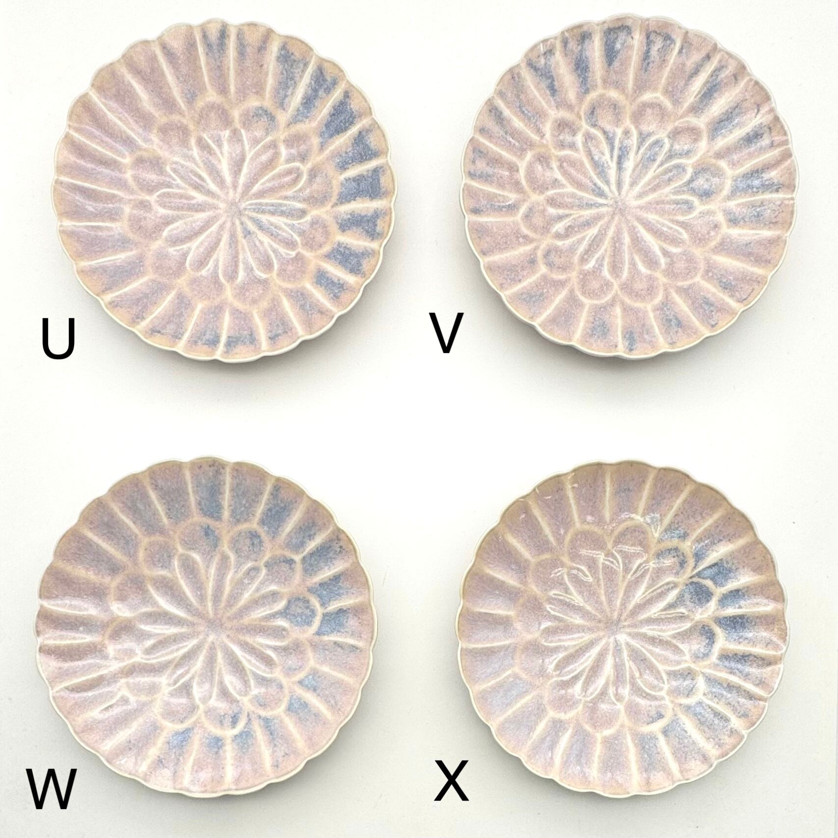 チタン釉ピンク 輪花皿15cm《西隆行》 | 24to3［西富陶磁器オンライン