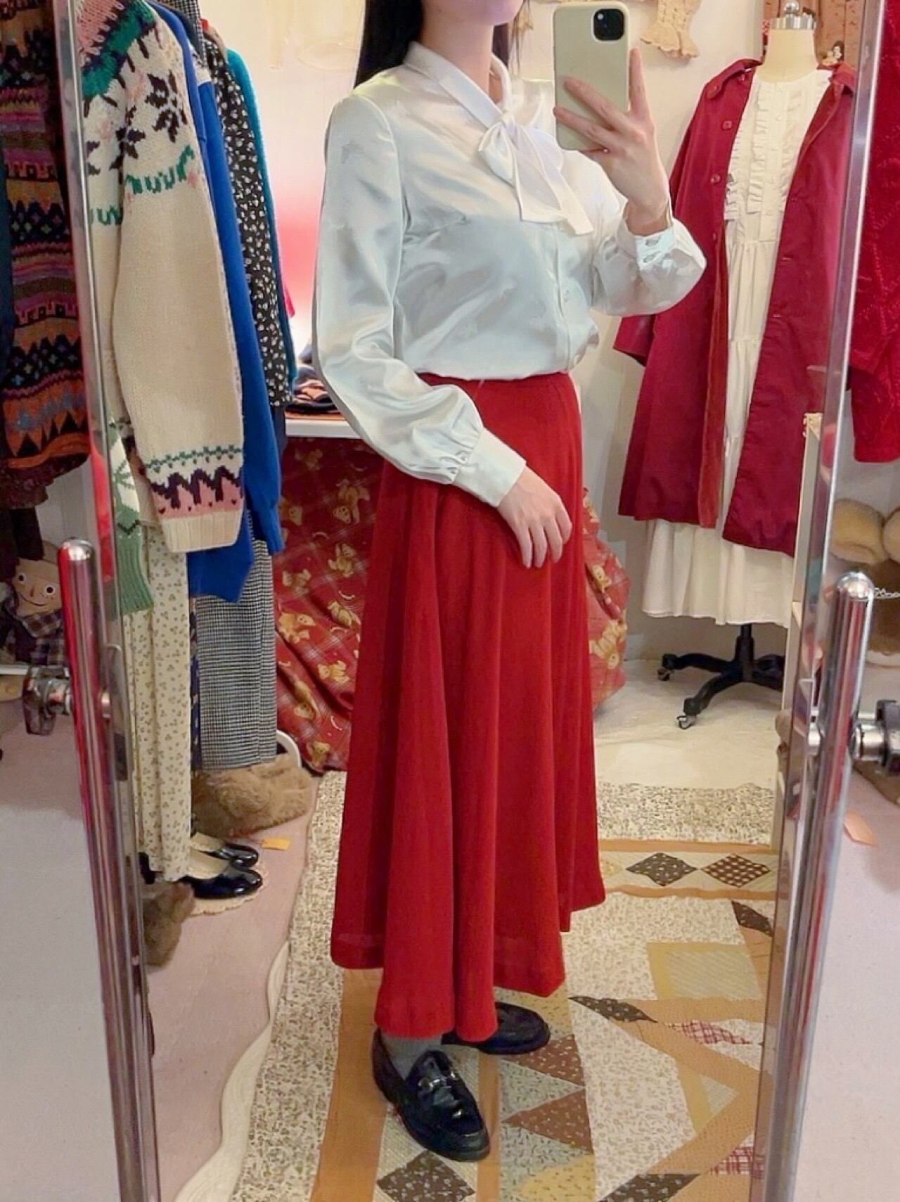 butterfly ribbon white blouse