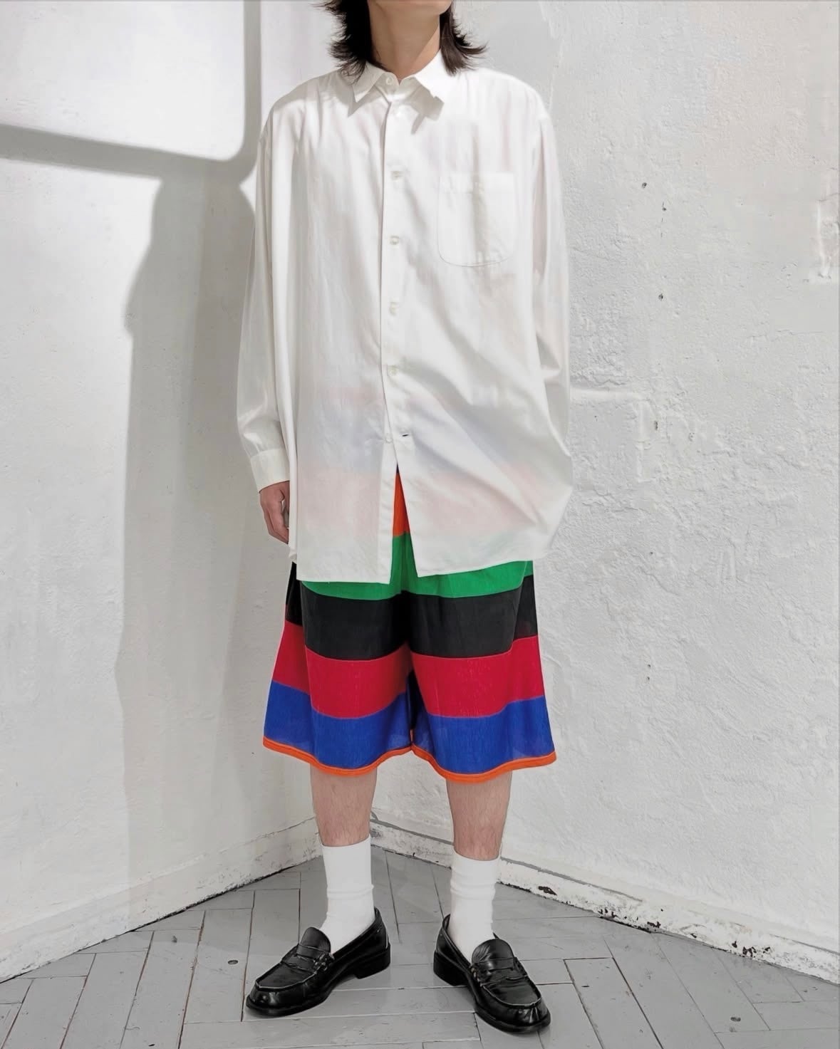 ~90s USED Colorful Border Easy Shorts