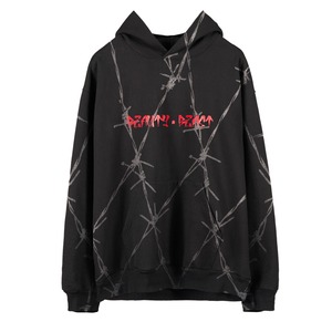 P.O HOODED “BARBED WIRE” (BALCK)