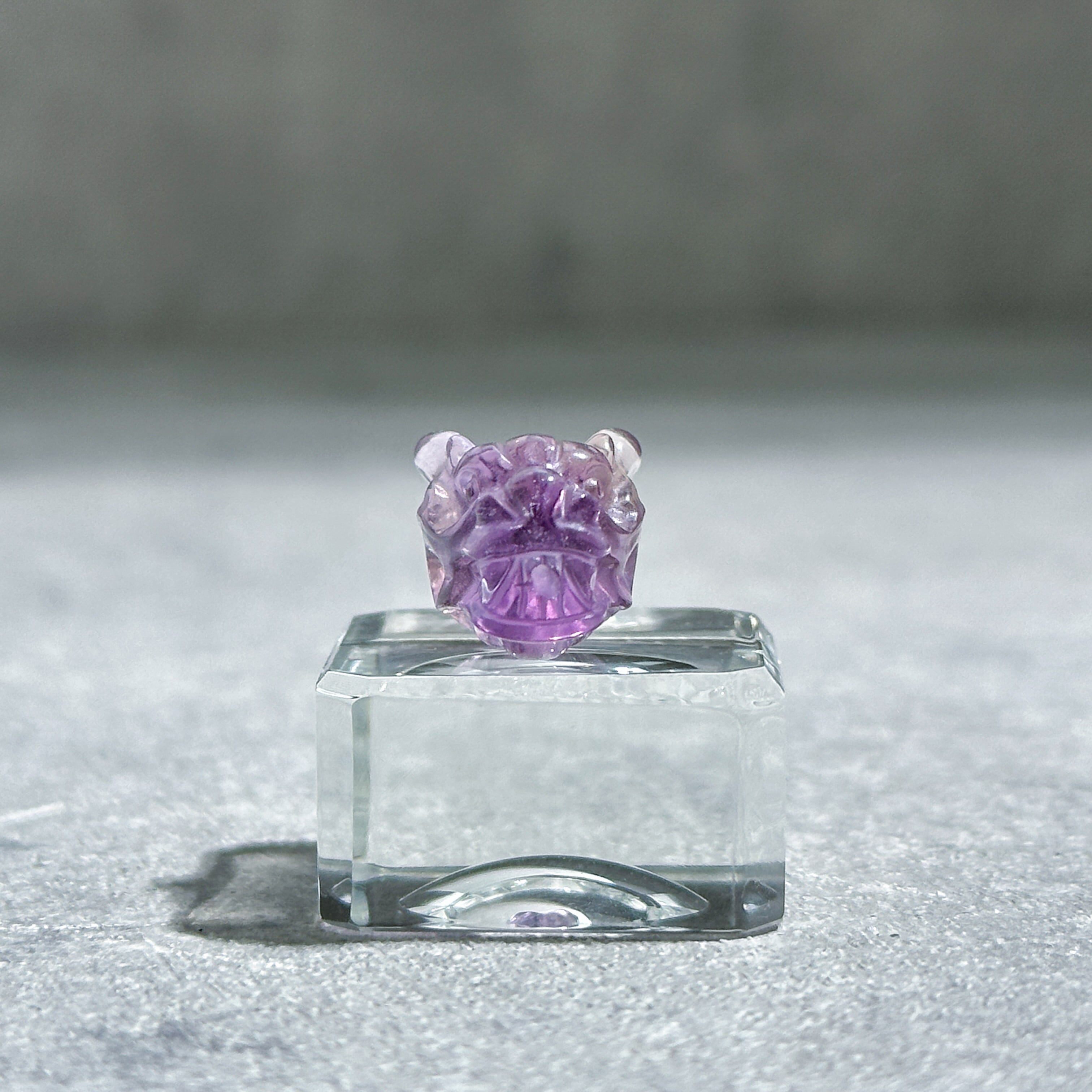 アメジスト ミニドラゴンヘッド(穴あき)12◇ Amethyst Dragon Head