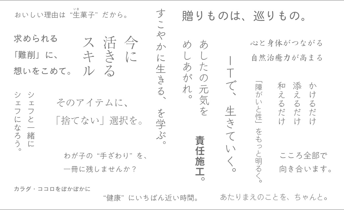 キャッチコピー（ 3〜5案）】プロのコピーライターがご提案 | ことばの