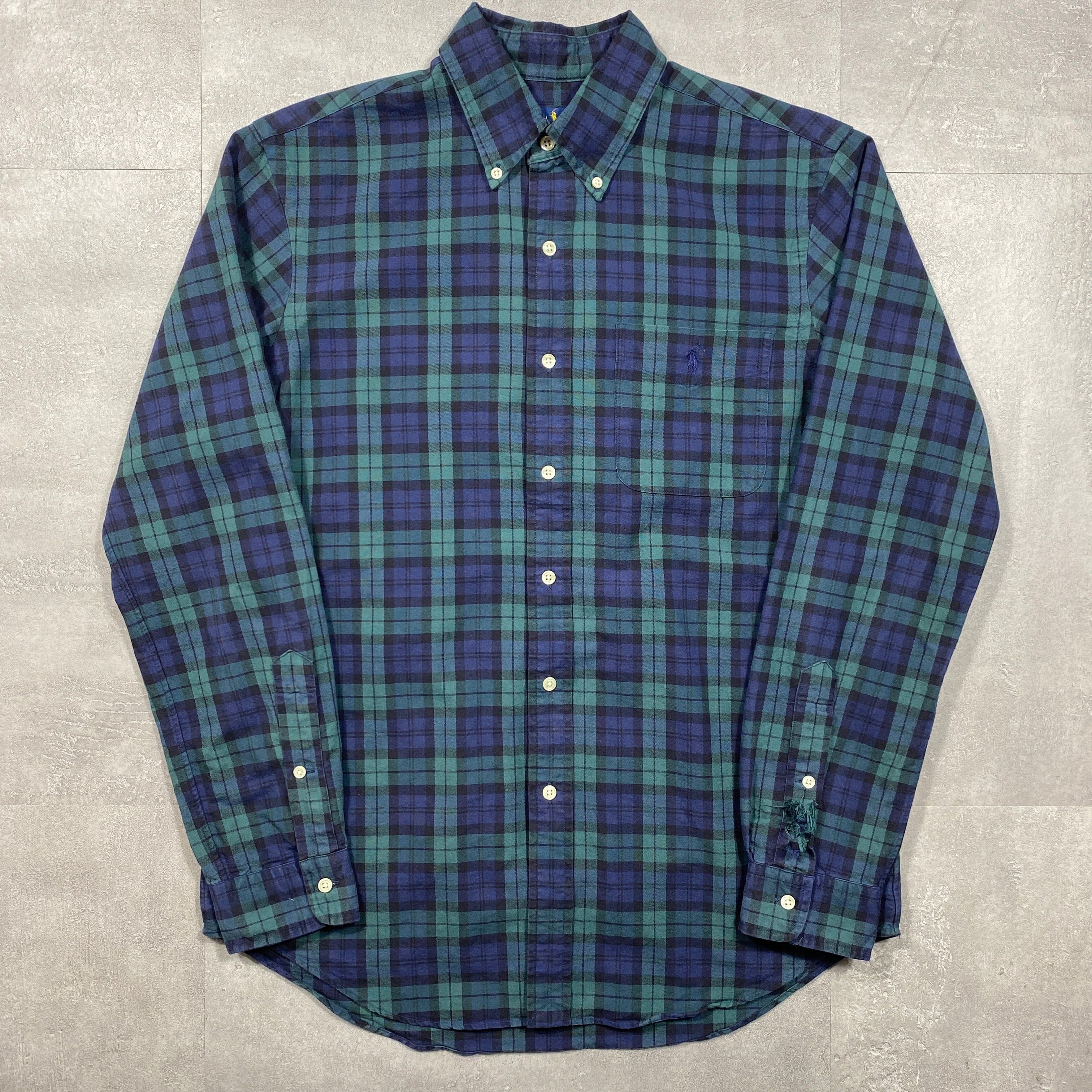 《M》 Ralph Lauren ラルフローレン チェックシャツ グリーン No.4181