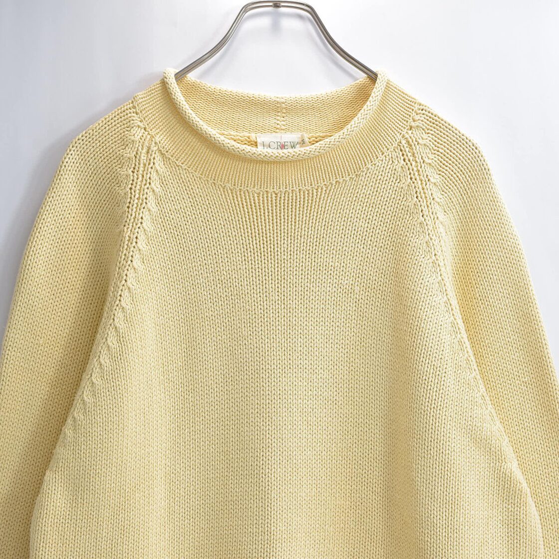 90s J.CREW ジェイ・クルー ロールネックデザイン コットン プル 