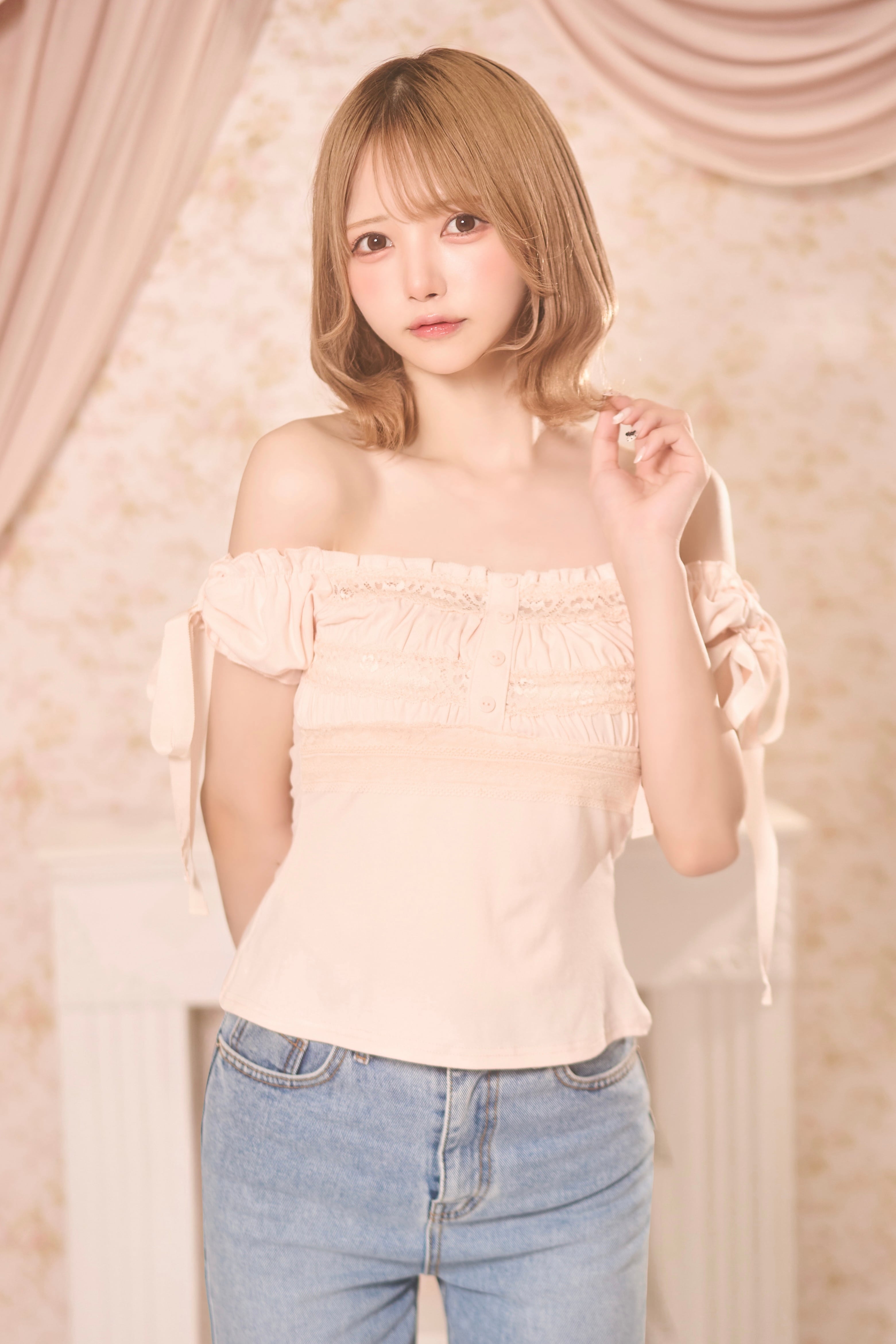 Princess lace off shoulder tops
