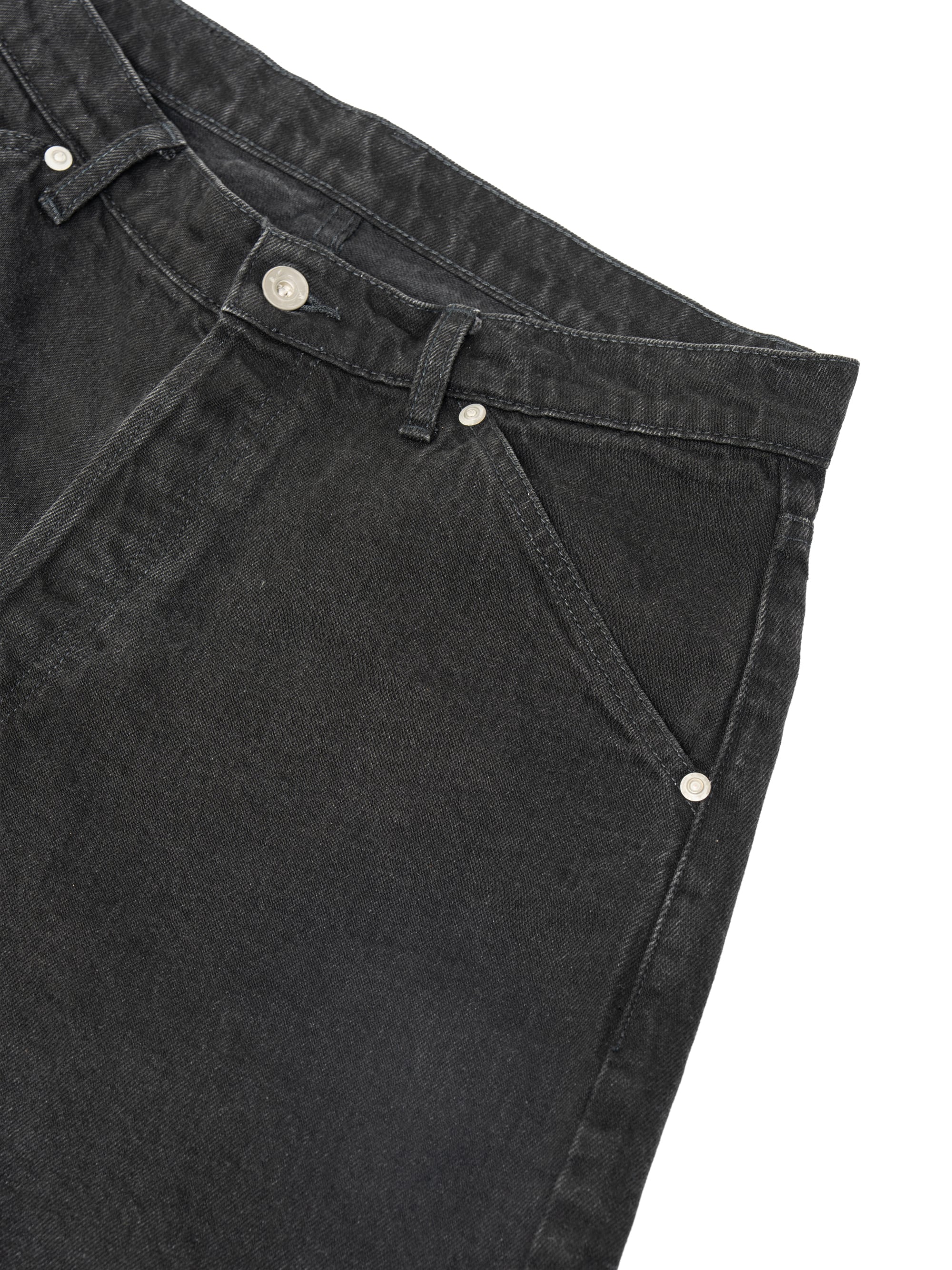 Black Wash Baggy Shorts | OVY
