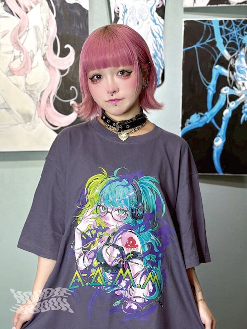 【HOODIE】x KUUA collaboration 26 T/S H.PURPLE
