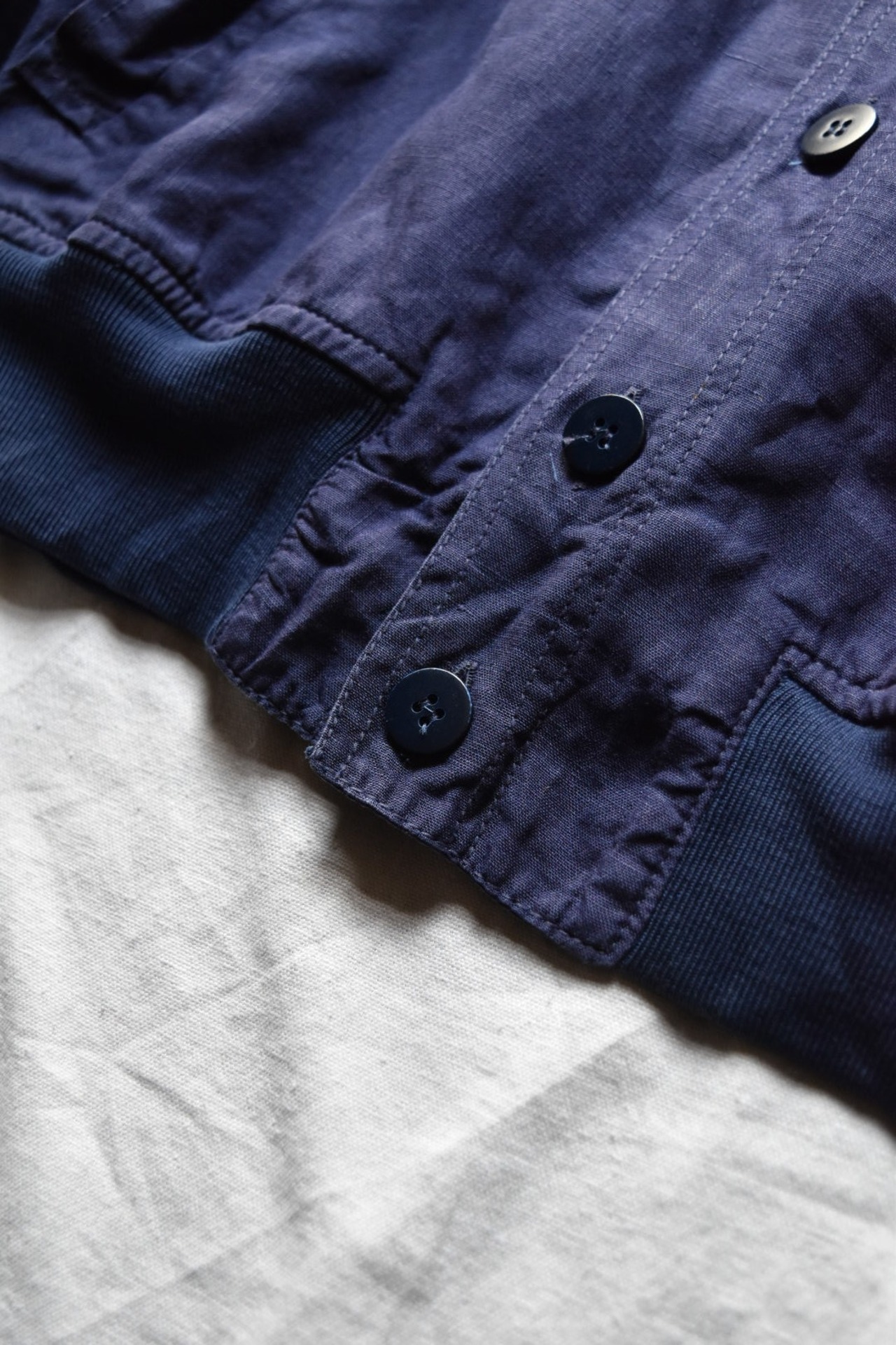 Navy Italy linen blouson