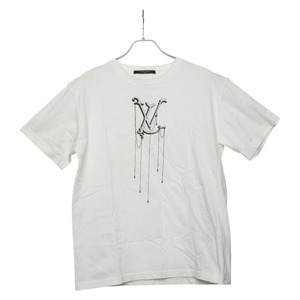 ルイ ヴィトン 20SS LVペンダント エンブロイダリー Tシャツ サイズM RM201M JYH HIY12W ホワイト ブラック コットン メンズ LOUIS VUITTON 【中古】