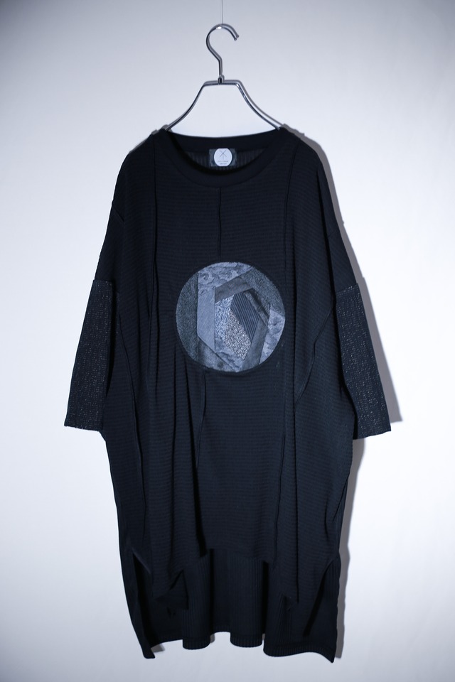 Slit-T-shirts ○(black)