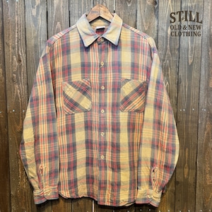 1970's VINTAGE BIG MAC LONG SLEEVE HEAVY FLANNEL SHIRT 【サイズ表記  L】 / 1970年代 ヴィンテージ  ビッグマック 長袖 ヘビーフランネル シャツ 【着画有り】