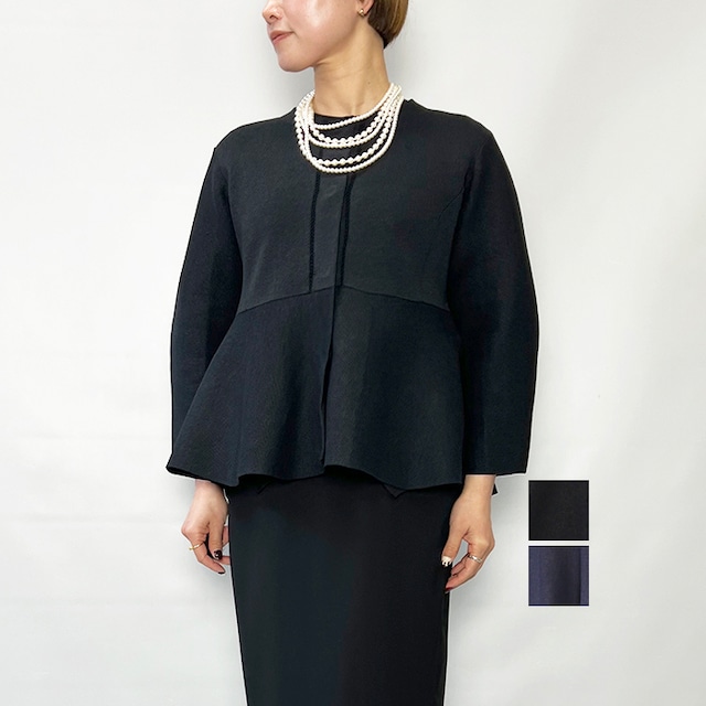 MARILYN MOON マリリンムーン paper knit embroidery peplum jacket 4261-123 2026春夏新作 [送料無料]