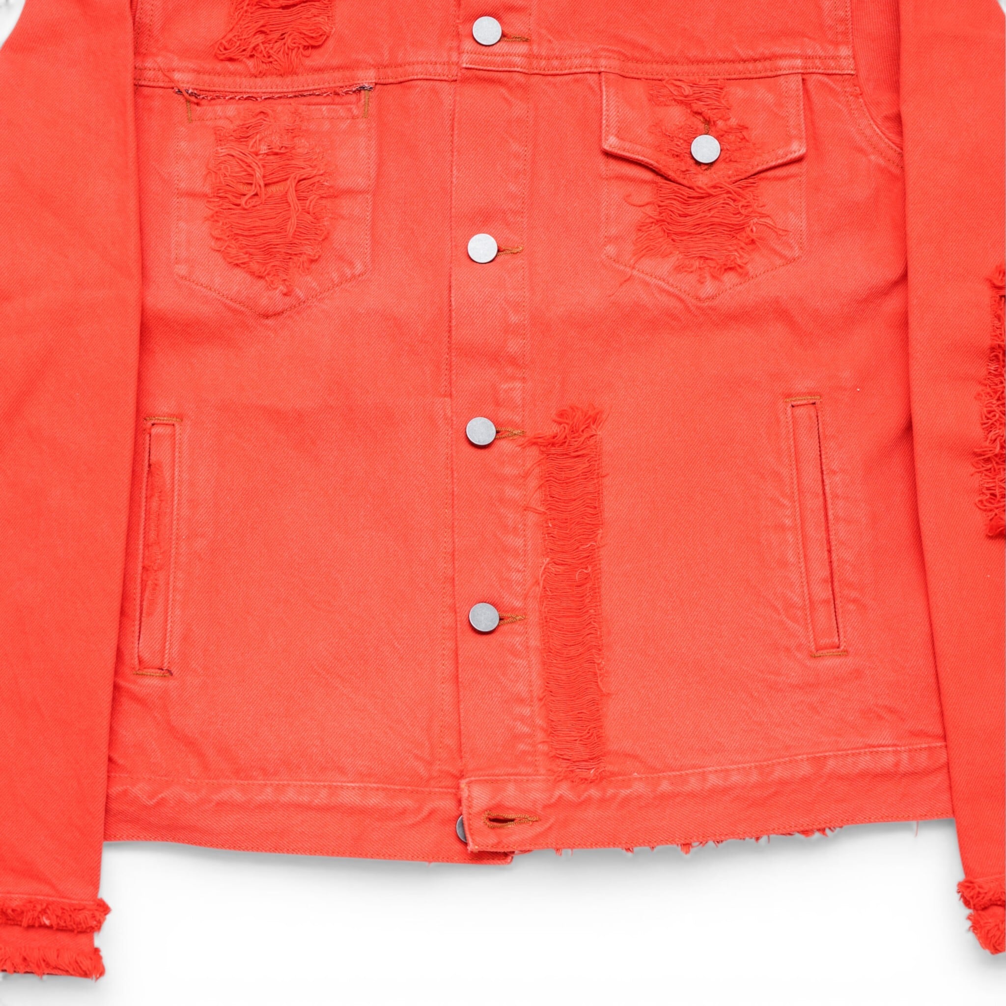 424 Denim Jacket orange Damage デニムジャケット オレンジ サイズS 424 Denim Jacket orange Damage デニムジャケット オレンジ サイズS
