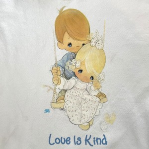 【FRUIT OF THE LOOM】90s メキシコ製 子供 Love Is Kids プリント スウェット トレーナー XL ビッグサイズ 白 US古着