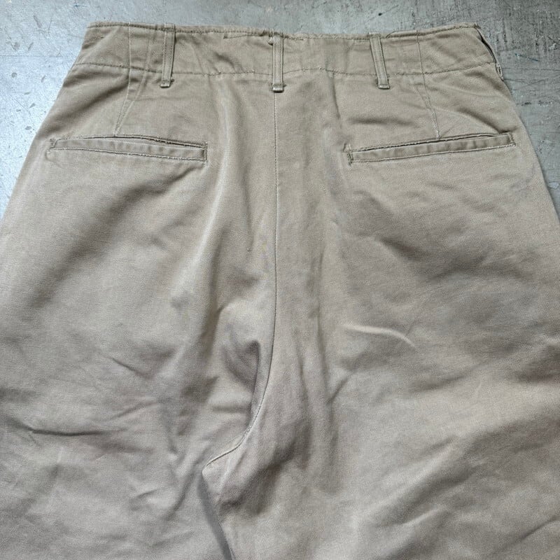 50's U.S.ARMY 45KHAKI チノトラウザーズ MIL-T-2064A サイドシングル