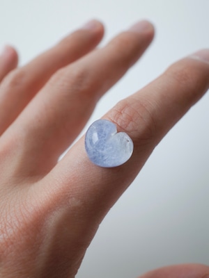 Dumortierite in Quartz Heart Shape ♡ - 005