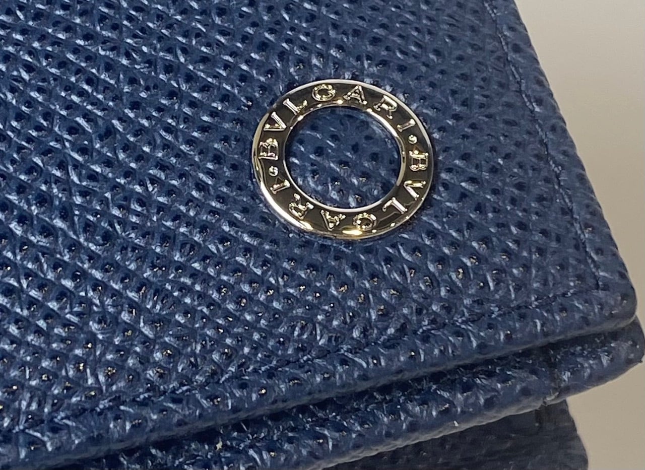 ブルガリ　名刺ケース ブルガリ メンズ 名刺入れ カードケース 280299 GRAIN/DENIM SAPPHIRE
