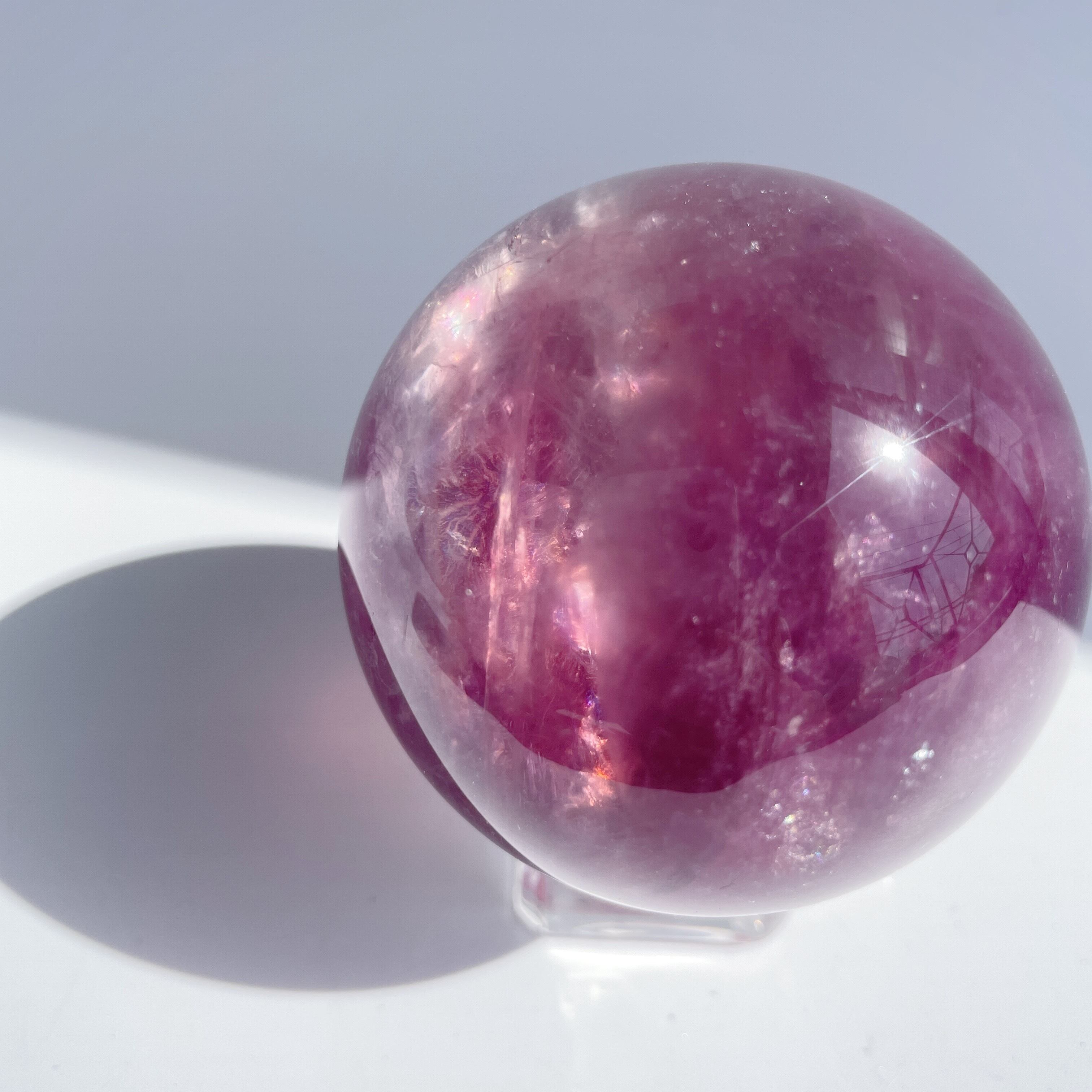 ピンクフローライト スフィア（丸玉）15◇Purple Fluorite Sphere