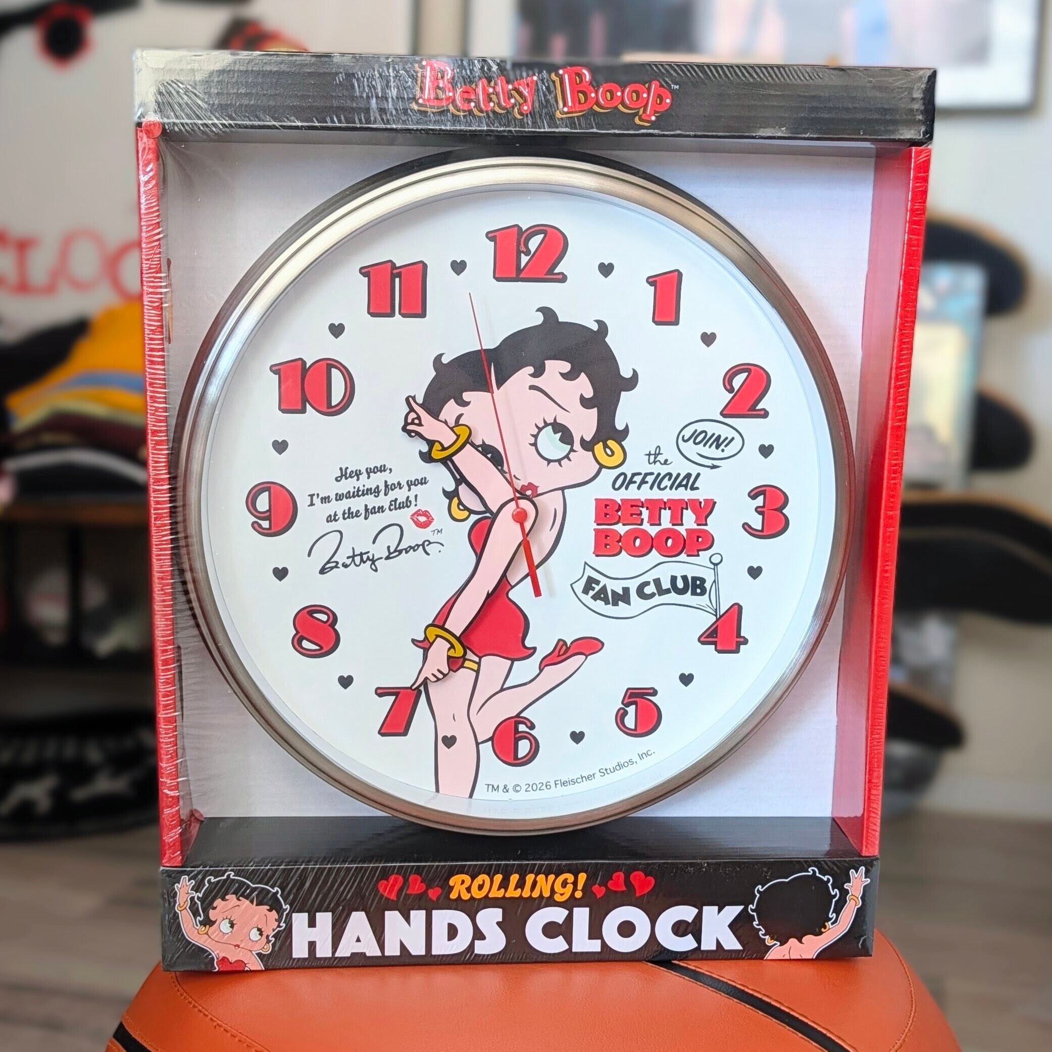 ✨️腕が動いちゃうウォールクロック⌚✨️【 Betty Boop / ベティ・ブープ 】HANDS WALL CLOCK / 壁掛け時計 / ウォールクロック〚アメリカン雑貨 アメトイ〛