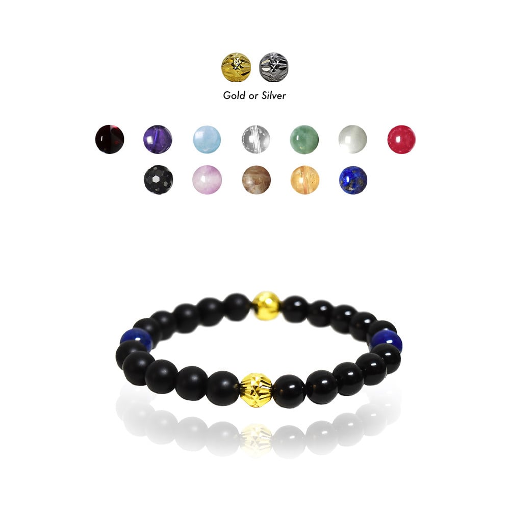 【誕生石 お守り 全体運 UP】Birthday Stone Inner Fragment Bracelet【品番 25A2008】