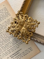 USA 輸入デザインパーツ 真鍮 ブラス製 透かし スクウェア エンボス スタンピングパーツ デコレーション材  カルトナージュ