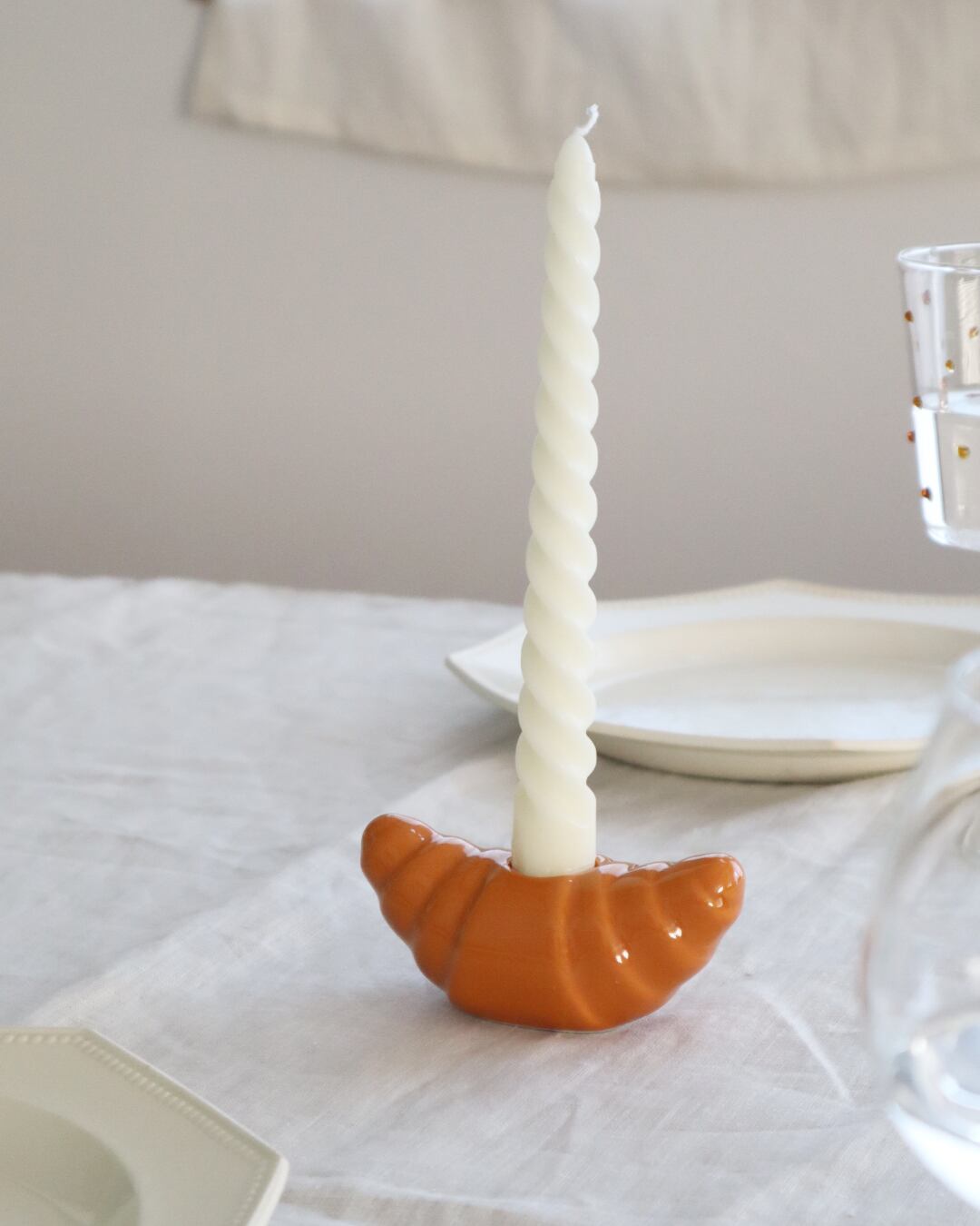 Fluid Market Candle Holder Croissant クロワッサン 陶器 キャンドルホルダー
