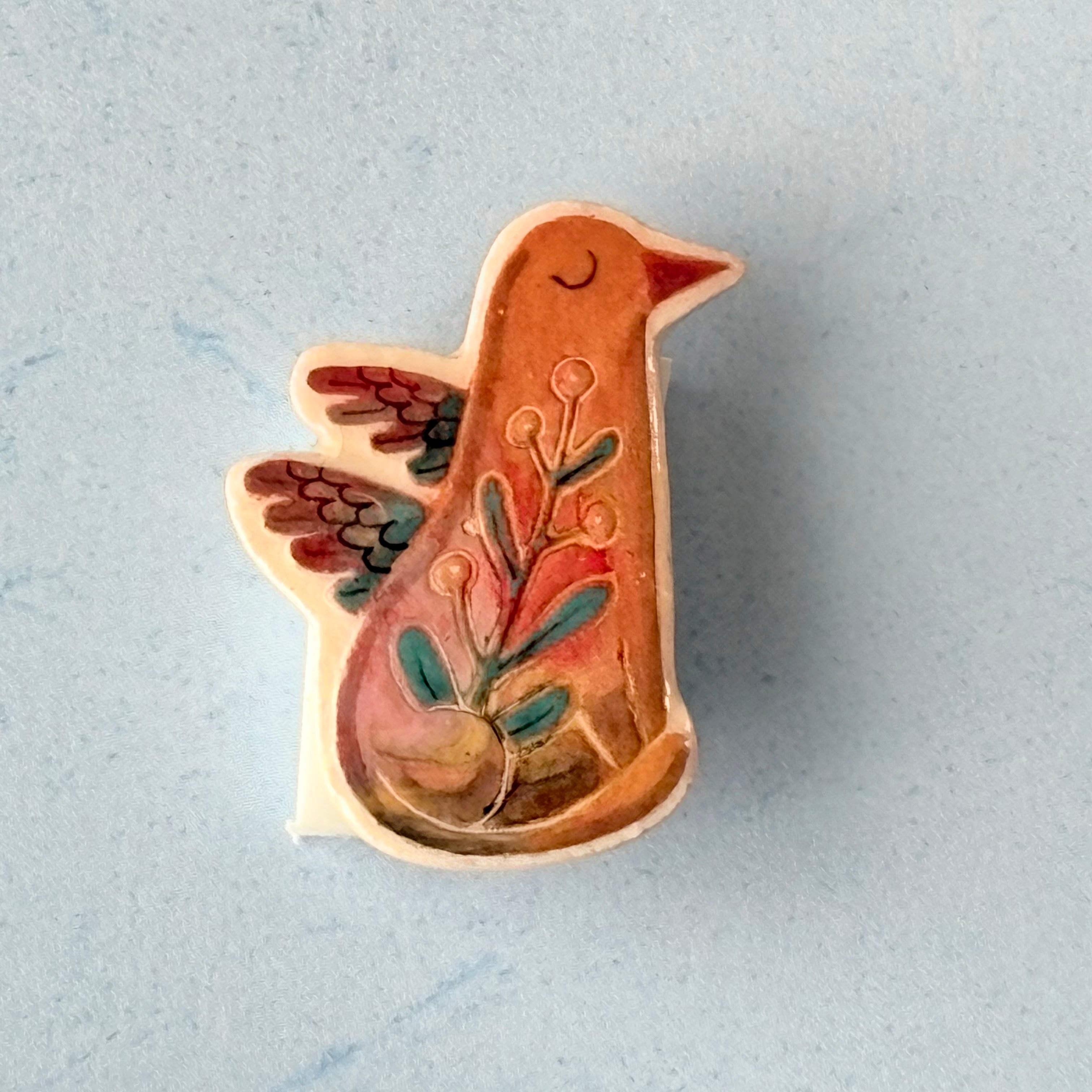 familiarブローチ 802 リトアニア 磁器のブローチ/鳥 | attic