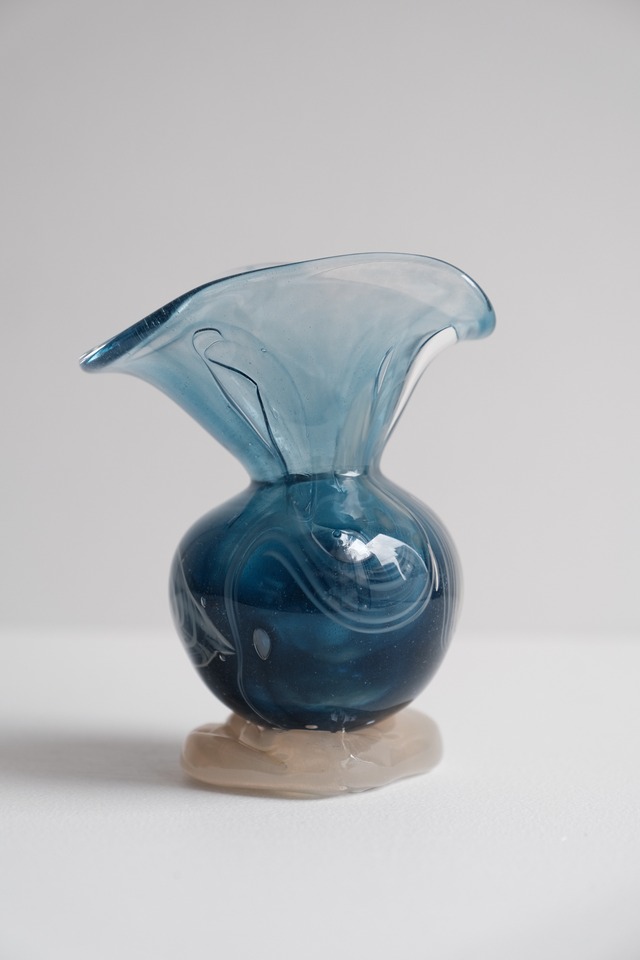 LAN - rownd2 vase S color - blue