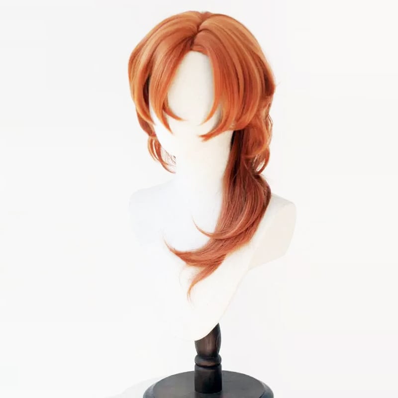 りん（ウィッグ、隊服セット） コスプレ耐熱ウィッグ ライトオレンジ ブラウン グラデーション ロング