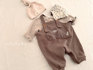 【valu bebe】ワッフルサロペット ココア 70〜80cm