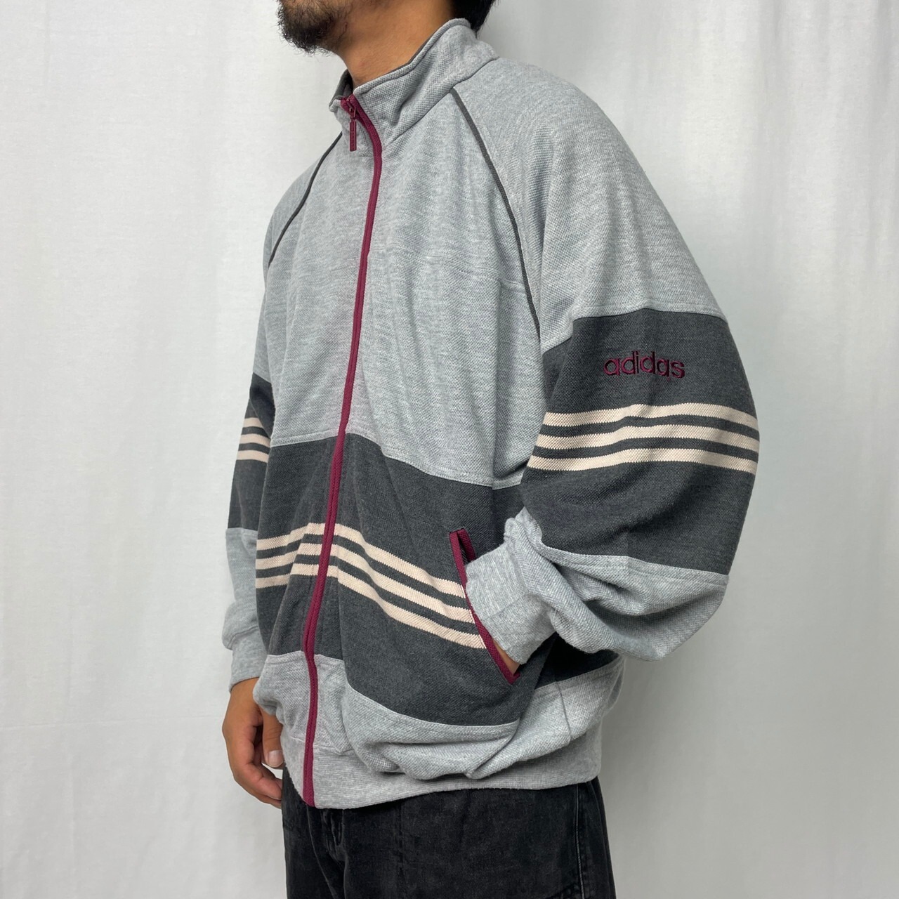 80年代 adidas アディダス 鹿の子 スウェットジャージ トラック 