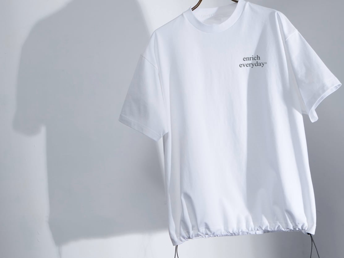 2025年 8月上旬発送予定）受注生産 everyday drawcord Balloon T‐shirt 6.5oz ／ 6.5オンス ファインジャージー 裾ドローコード バルーンTシャツ（2種展開）