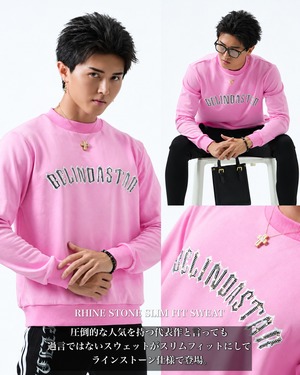 RHINE STONE SLIM FIT SWEAT【BS26029】