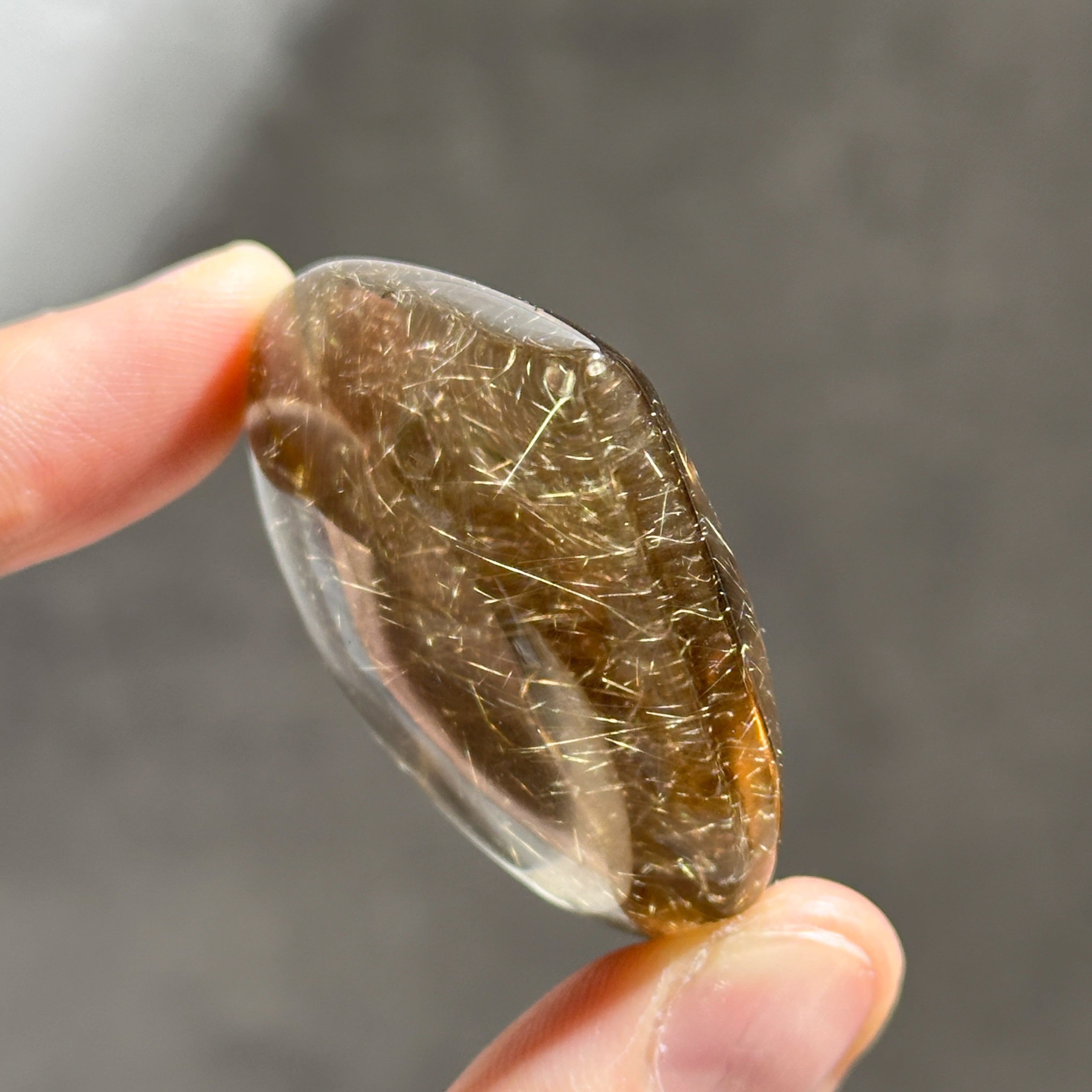 ルチルインスモーキークォーツ ハート41◇ Rutile in Smoky Quartz