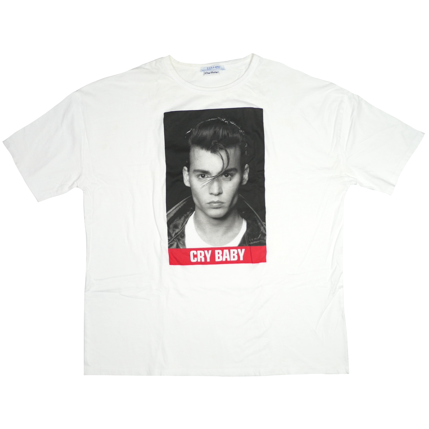 USED【L】Movie Cry Baby Johnny Depp Tee / ZARA ©️Universal Studios