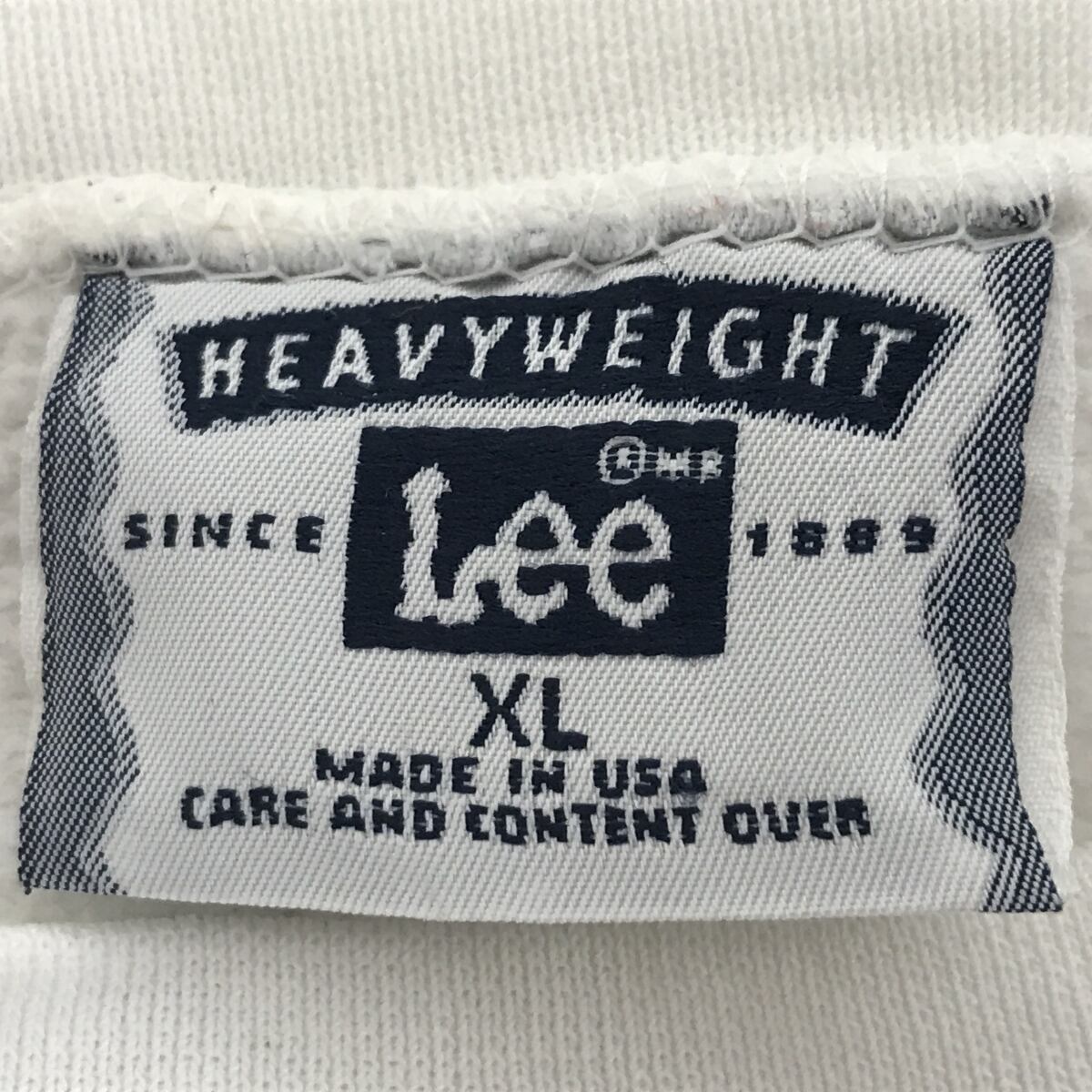 90s  USA製 Lee リー 希少プリント スウェット ホワイト XL