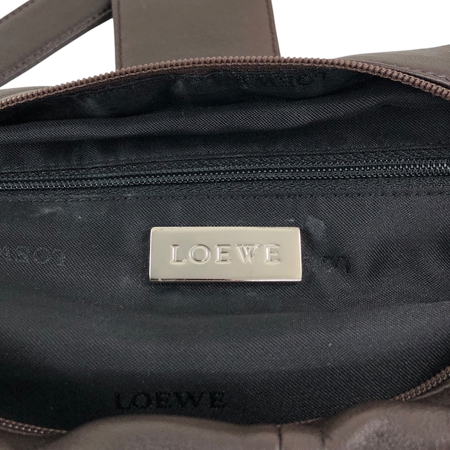 LOEWE ロエベ トートバッグ ブラウン アナグラム ナッパレザー ホーボーバッグ vintage ヴィンテージ オールド mcgv5x
