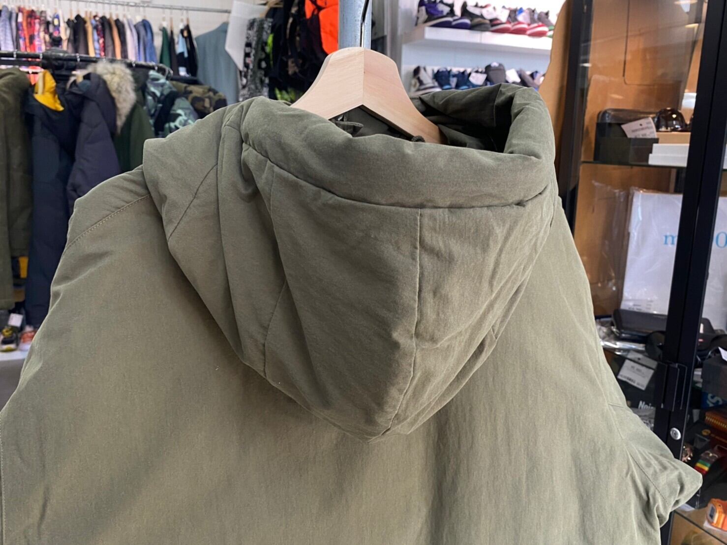 Supreme COTTON HOODED DOWN PULLOVER OLIVE LARGE 71566 | BRAND 