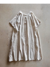 フランス 1900s ダミエのレースとモノグラムとロングワンピースb アンティーク