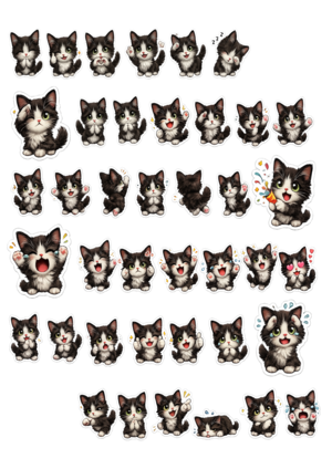 Aesthetic Kitten Stickers Pack | Social Media Ready/ SNSで使える！かわいい子猫透過スタンプまとめ