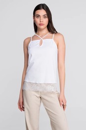 オスカリート　シャンティ　コットントップス  ホワイト ２、３サイズ